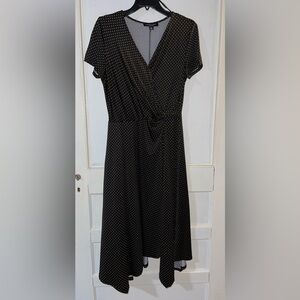 Black and Gold Polka Dot Dress | Perceptions New York